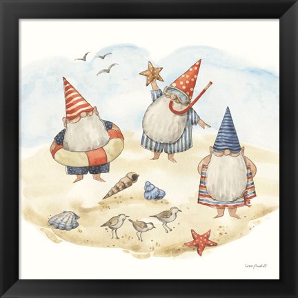 Framed Everyday Gnomes VII-Beach Print