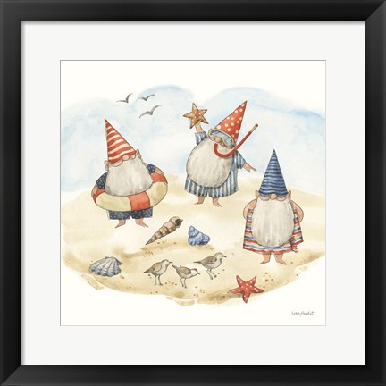 Framed Everyday Gnomes VII-Beach Print