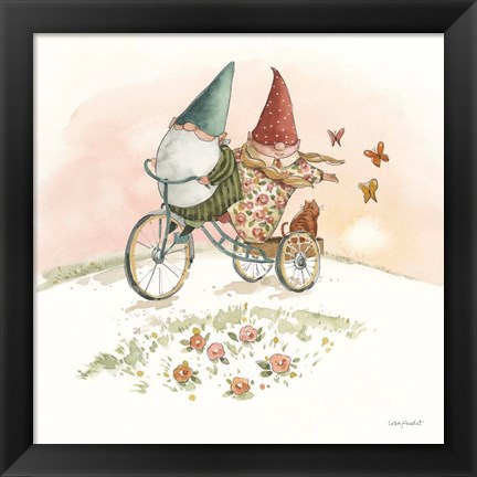 Framed Everyday Gnomes VIII-Bicycle Print