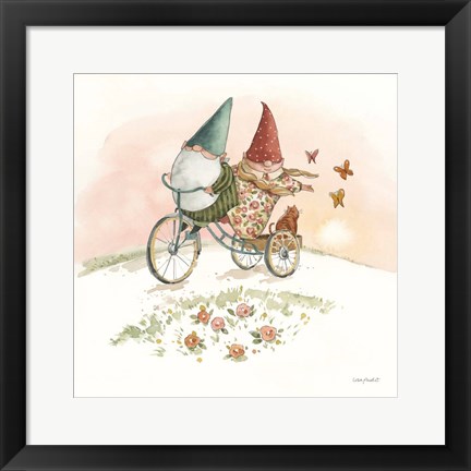 Framed Everyday Gnomes VIII-Bicycle Print