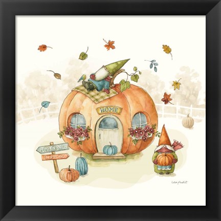 Framed Everyday Gnomes X-Pumpkin Print