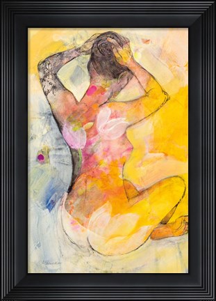 Framed Floral Figures I Print