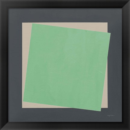 Framed Geo Core Green Print