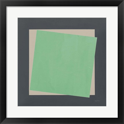 Framed Geo Core Green Print