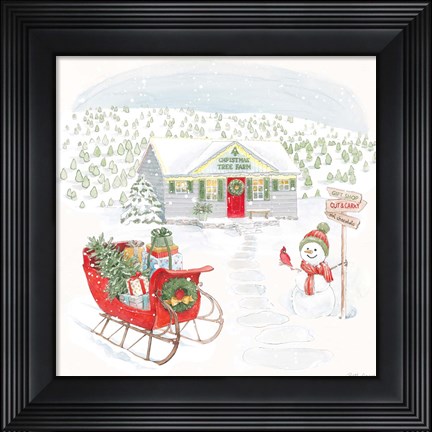 Framed Home For The Holidays V Print