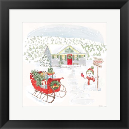 Framed Home For The Holidays V Print