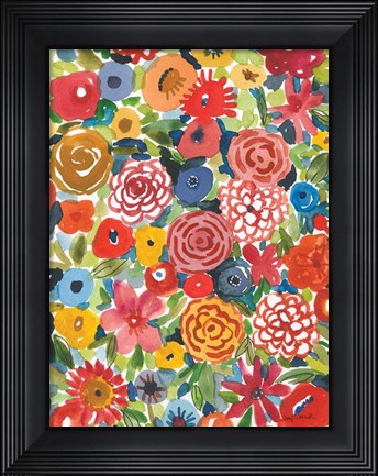 Framed Petal Play I Print