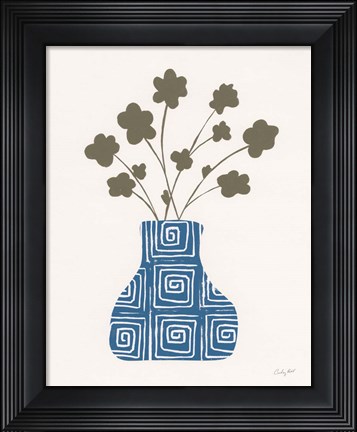 Framed Shadow Vessels II Vallarta Blue Print