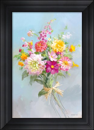 Framed Country Bouquet I v2 Print