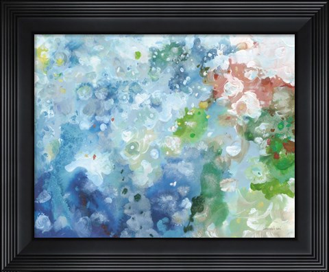 Framed Tidepool Sparkle Pink Blue Print