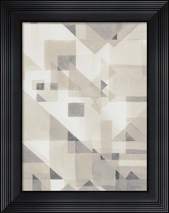 Framed Try Angles IV Neutral Crop Print