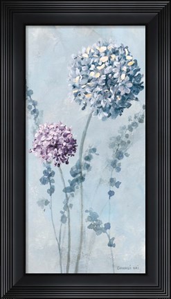 Framed Airy Blooms I Purple Print