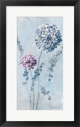 Framed Airy Blooms I Purple Print