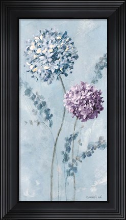Framed Airy Blooms II Purple Print