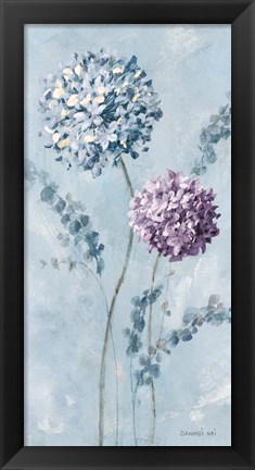 Framed Airy Blooms II Purple Print