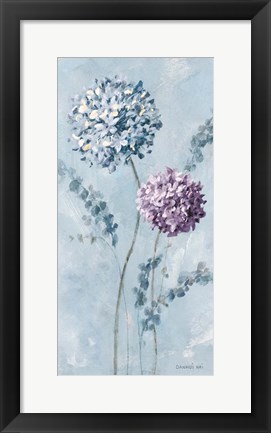 Framed Airy Blooms II Purple Print