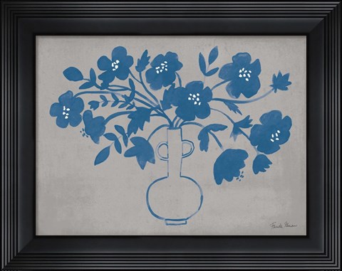 Framed Modern Vallarta Blue I Print