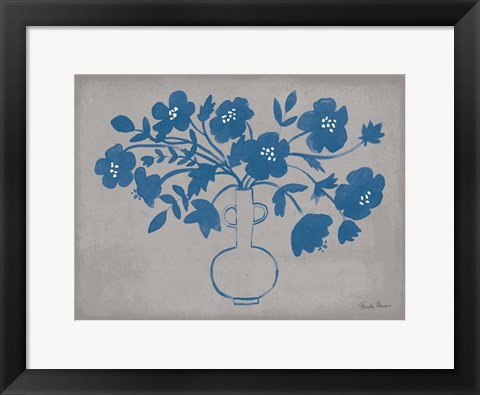 Framed Modern Vallarta Blue I Print