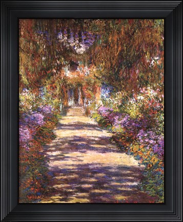 Framed Jardin a Giverny Print