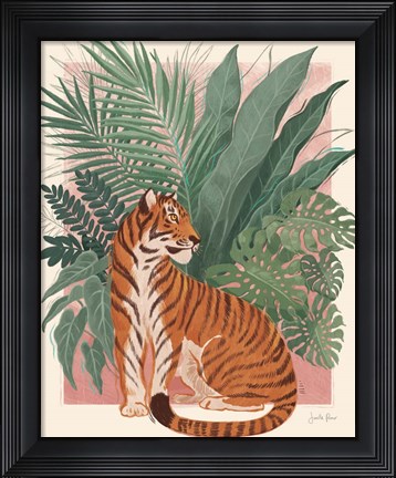 Framed Majestic Cats II No Woman Print