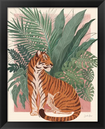 Framed Majestic Cats II No Woman Print