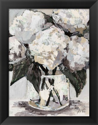 Framed Beach House Bouquet Neutral Print