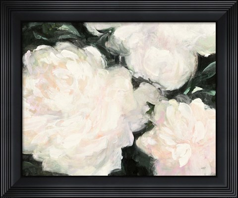 Framed Blushing Summer II on Black Print