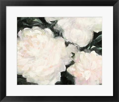 Framed Blushing Summer II on Black Print