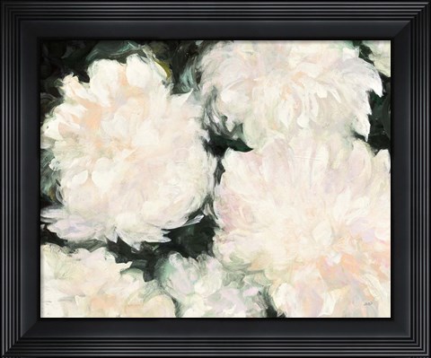 Framed Blushing Summer I on Black Print