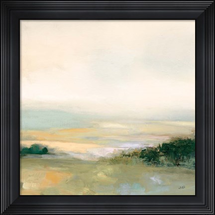 Framed Dark Glowing Valley Neutral Print