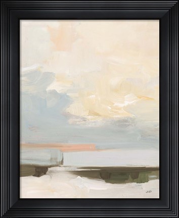 Framed Where Land Meets Sky Warm Print
