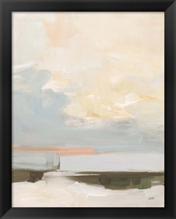 Framed Where Land Meets Sky Warm Print