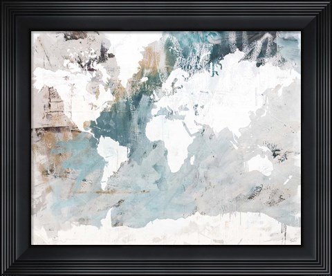 Framed Neutral World Map Print