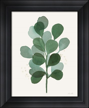 Framed Leaf and Stem V Print