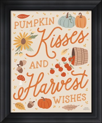 Framed Harvest Wishes III Print
