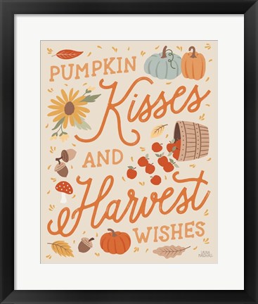 Framed Harvest Wishes III Print