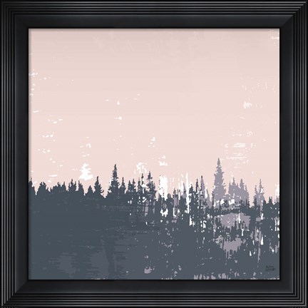 Framed Evening Forest I Print