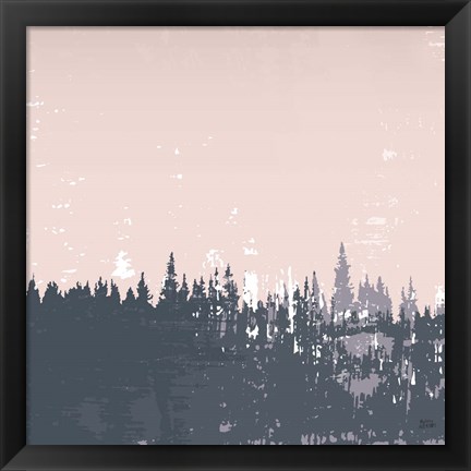 Framed Evening Forest I Print