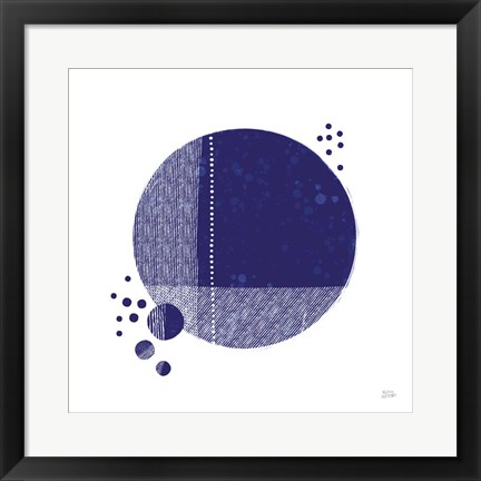 Framed Tribeca I Indigo Print