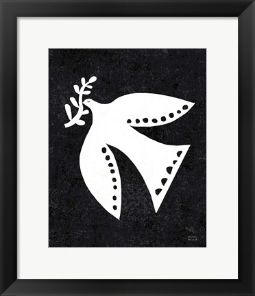 Framed Christmas Whimsy Dove Print