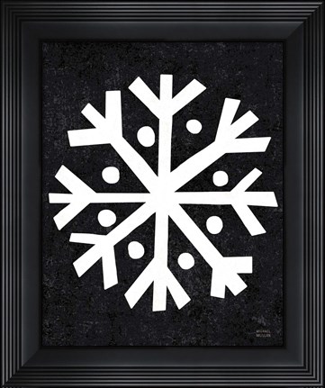 Framed Christmas Whimsy Snowflake Print