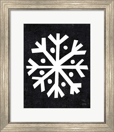 Framed Christmas Whimsy Snowflake Print