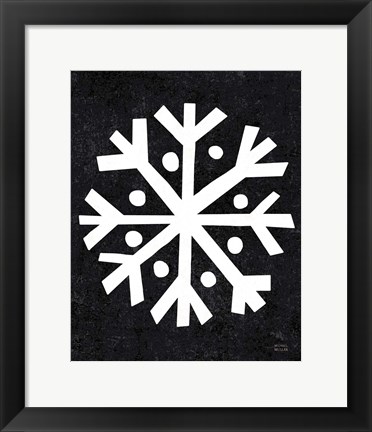 Framed Christmas Whimsy Snowflake Print