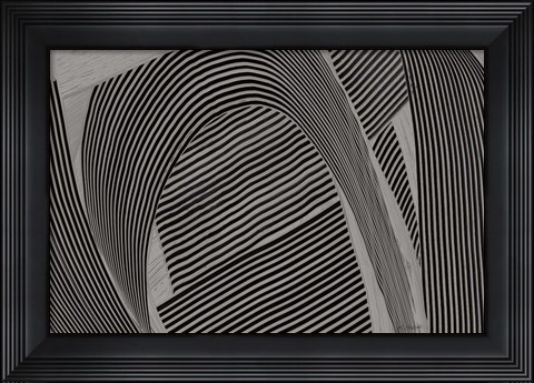 Framed Weaving I Gray Crop Print