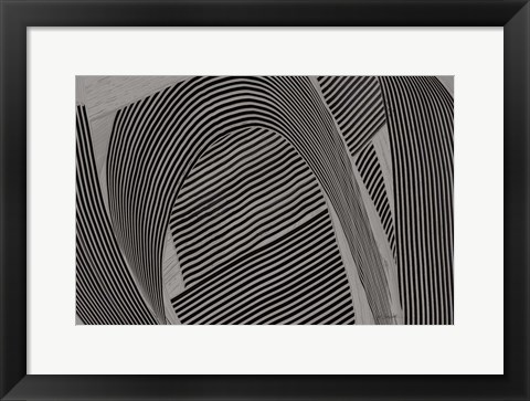 Framed Weaving I Gray Crop Print