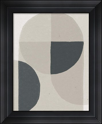 Framed Soft Rain II Dark Gray Print
