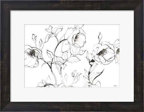 Framed Sketch of Roses Print
