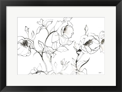 Framed Sketch of Roses Print