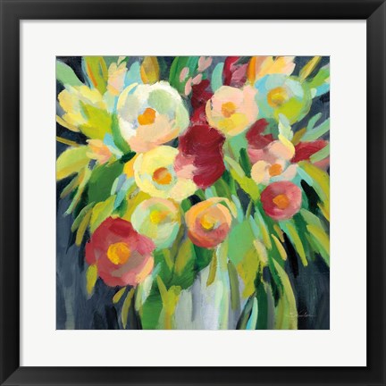 Framed Spring Flowers in a Vase II Print