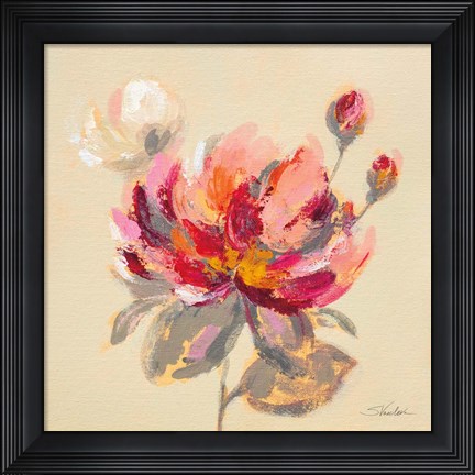 Framed Blooming Peony I Print